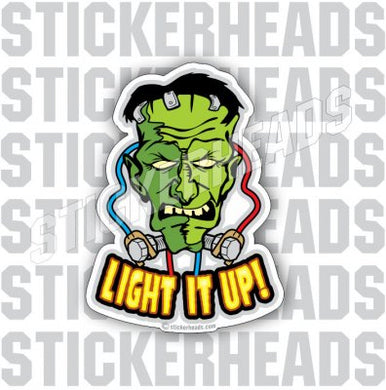 Franky Frankenstein - Cartoon  Light it up -  Electrical Electric Sticker
