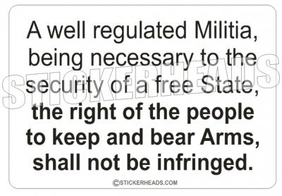 Right Of The People Keep & Bear ARMS  - Pro Gun Sticker