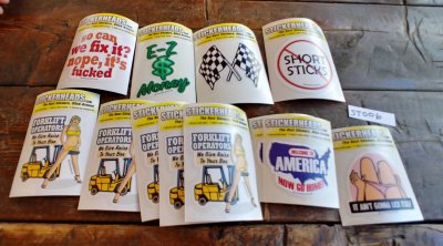 ⭕#ST006 -  Forklift  - 12-3" Sticker Pack   | |  Over Run Sticker Deal  | |