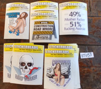 ⭕#ST053 - Concrete - 12-3" Sticker Pack   | |  Over Run Sticker Deal  | |