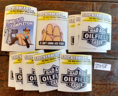 ⭕#ST058- Oil Field Caser - 12-3" Sticker Pack   | |  Over Run Sticker Deal  | |