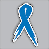 Cancer Ribbon - Distressed Ribbons Free Custom Name ( 3 stickers )