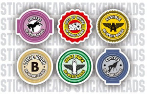 De-Merit Sticker Badges - Funny Sticker