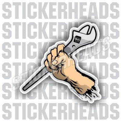 Flying Hand Spud Wrench - Ironworker Ironworkers Iron Worker Sticker