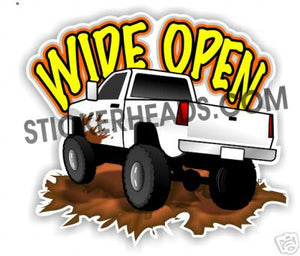 Wide OPEN  - 4x4 Auto Truck Jeep Mud Sticker