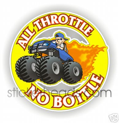 All Throttle No Bottle - 4x4 Auto Truck Jeep Mud Sticker