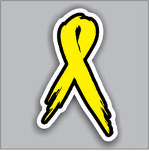 Load image into Gallery viewer, Cancer Ribbon - Distressed Ribbons Free Custom Name ( 3 stickers )