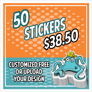 50 - 3" stickers for $35 - Multi-Sticker Bulk Savings Pack