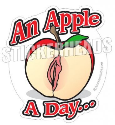 An Apple A Day - Funny Sticker