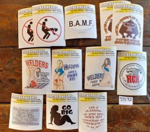 ⭕#1620- Welder  - 12-3" Sticker Pack   | |  Over Run Sticker Deal  | |