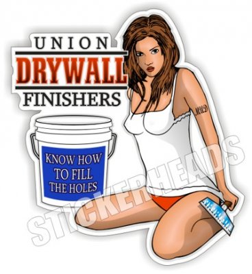 Know How to Fill the Holes - Sexy Chick - Drywall Finishers Installer Sticker