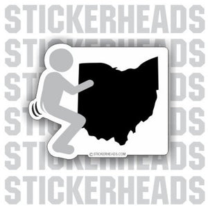 Stick Figure Fuck Ohio   - Funny Sticker