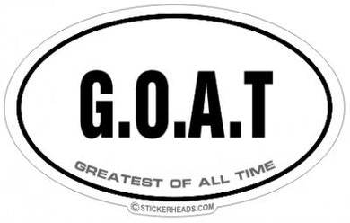 G.O.A.T. - Oval - Funny Sticker