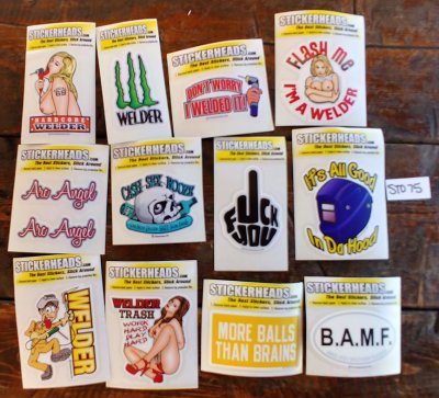 ⭕#ST075- Welder - 12-3" Sticker Pack   | |  Over Run Sticker Deal  | |