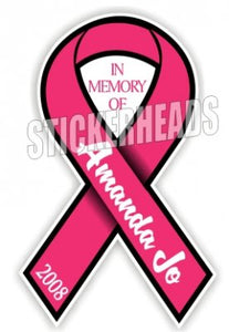 Cancer Pink Ribbon  -  In Memory Of Sticker
