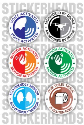 Funny Graffiti Bathroom Sticker Pack #6 ( 6 stickers )