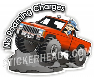 No Roaming Charges Truck - 4x4 Auto Truck Jeep Mud Sticker