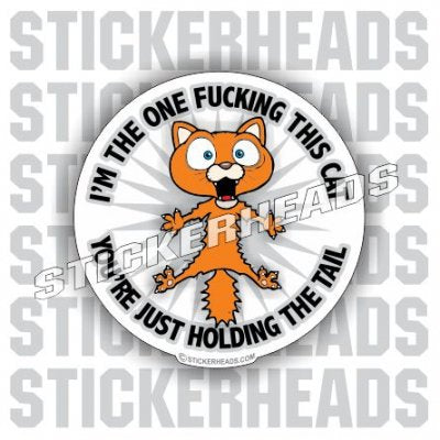 I'm the one FUCKING THIS CAT    - Funny Sticker