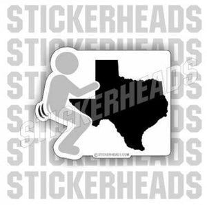 Stick Figure Fuck Texas - Funny Sticker