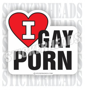 I love Gay Porn - Funny Sticker