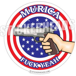 Murica Hand with GUN America - Pro Gun Sticker