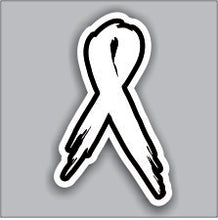 Load image into Gallery viewer, Cancer Ribbon - Distressed Ribbons Free Custom Name ( 3 stickers )