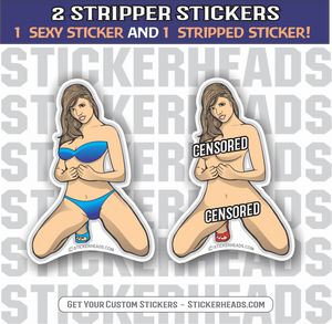Annie Position  -  Sexy Stripper Stickers - 2 STICKERS!