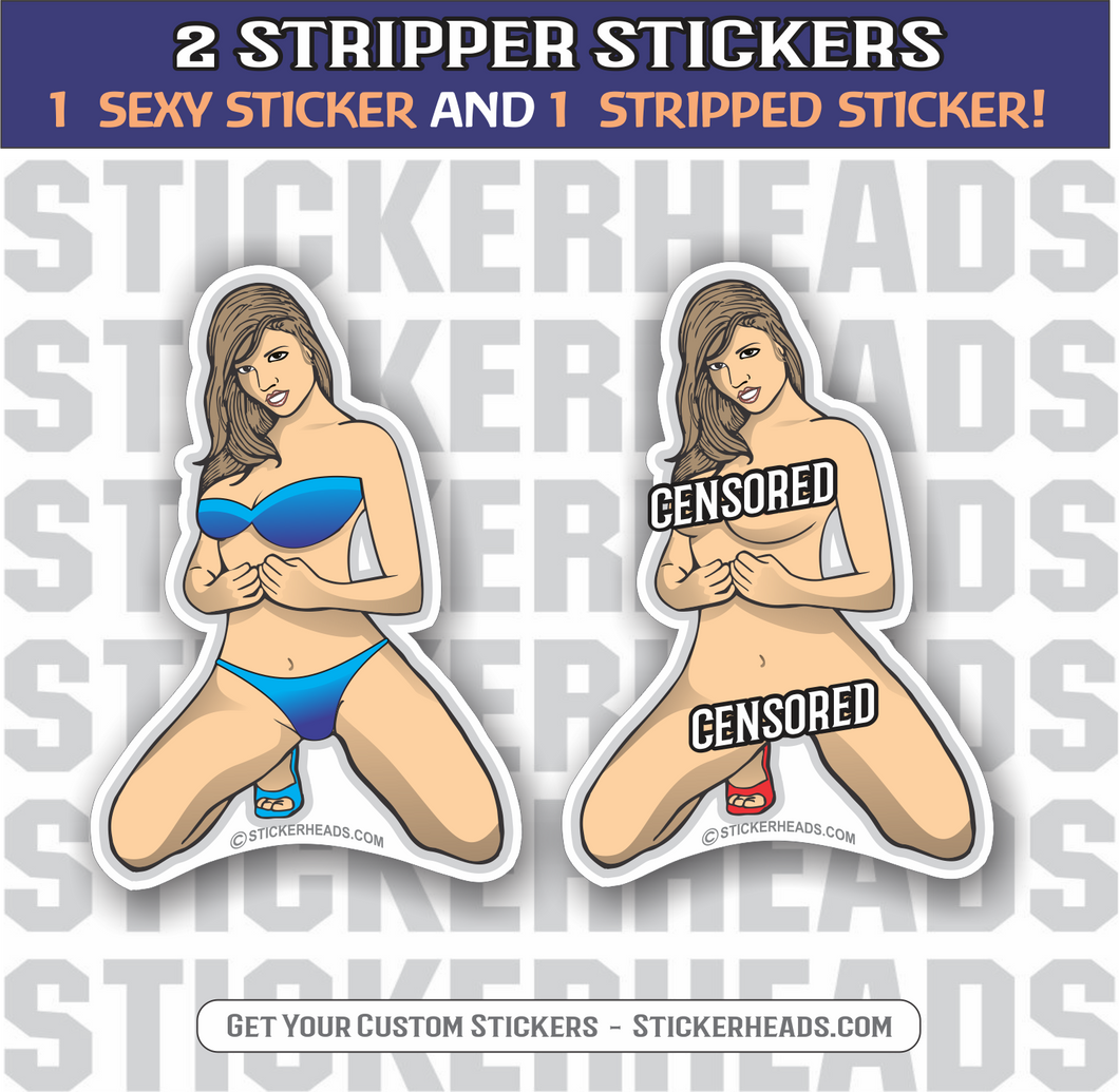 Annie Position  -  Sexy Stripper Stickers - 2 STICKERS!