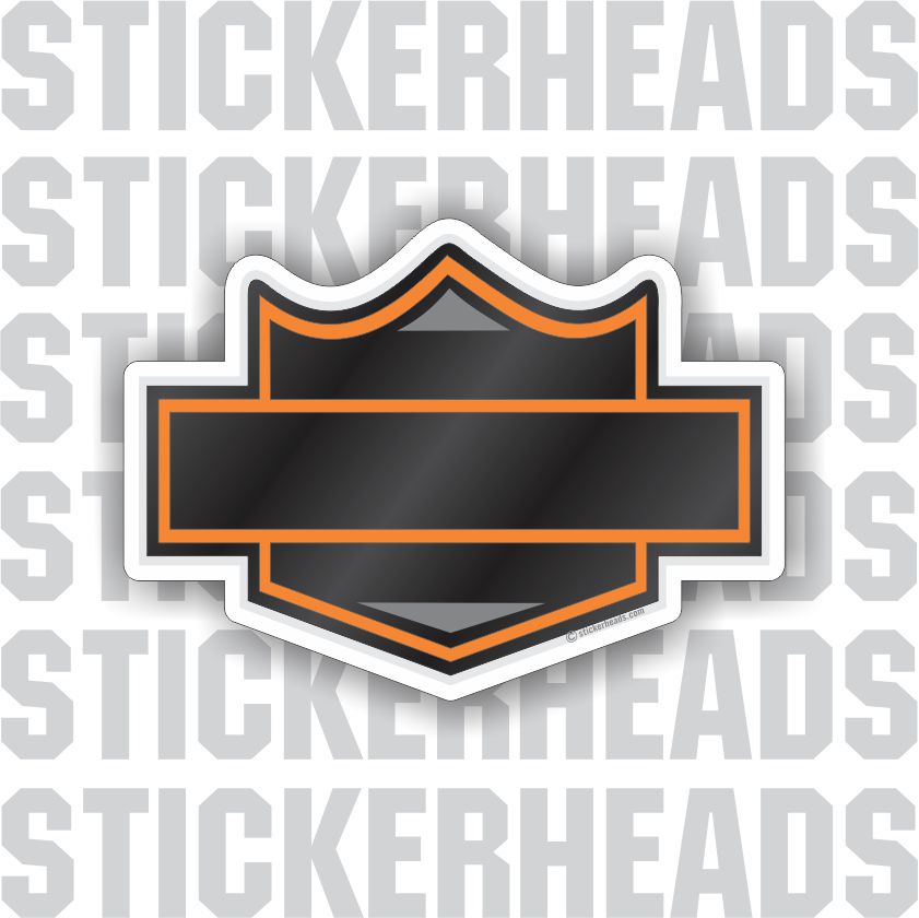 Biker Badge - Add Your Own Custom Text - Make Your Own Sticker