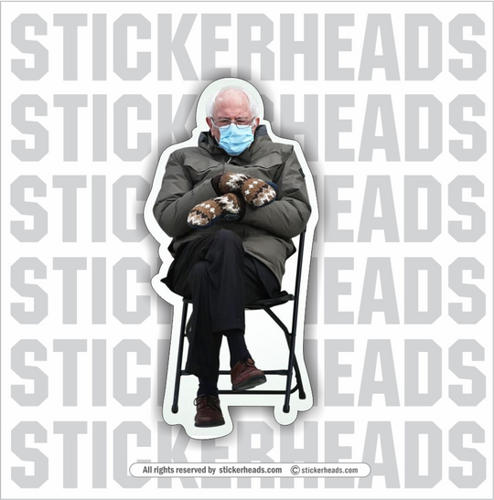 Bernie Mood Mittens - Funny Sticker