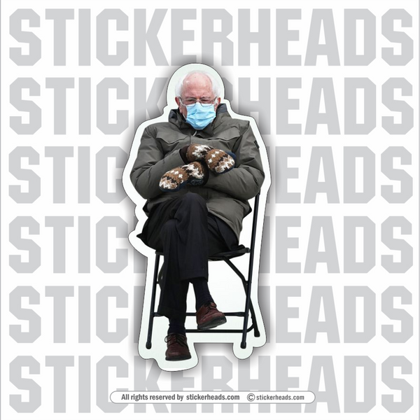 Bernie Mood Mittens - Funny Sticker
