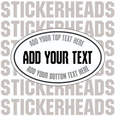 Oval Euro Sticker - Add Your Own Custom Text - Make Your Own Sticker