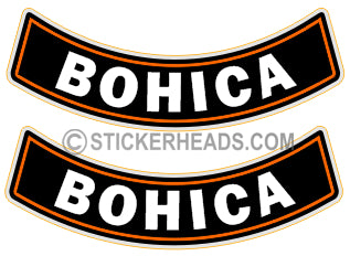 BOHICA ( 2 stickers) Helmet   - Bike Biker Motorcycle Sticker