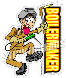 Cartoon Dude / Guy -  Boiler maker  boilermakers  boilermaker  Sticker