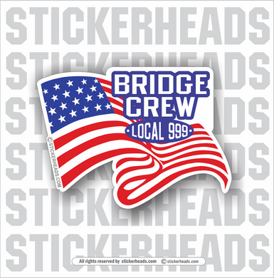 USA Waving Flag - Bridge Crew wih local -   Incentives Sticker