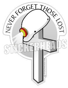 Never forget those lost - cross - Coal Miners Mining Sticker