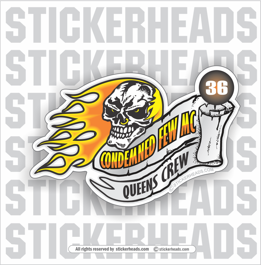 Condemned Few Skull & Banner -  Incentives Sticker