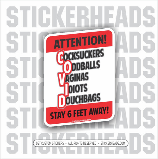 COVID Names -  Work Sticker