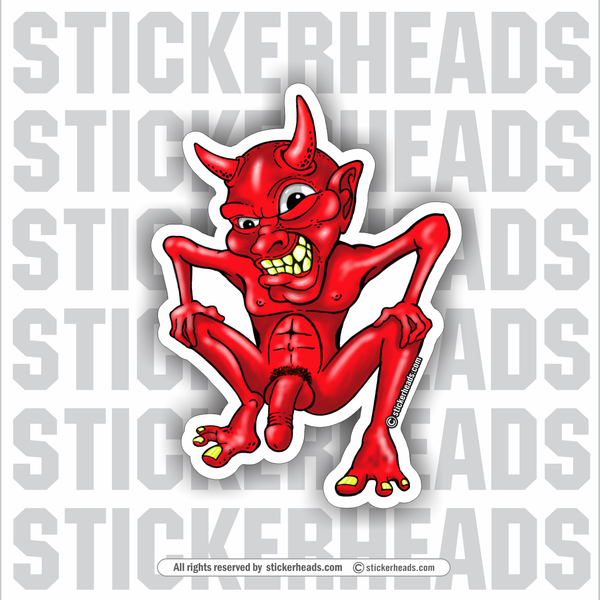 Devil With Big Dick  -  Funny Work Sticker