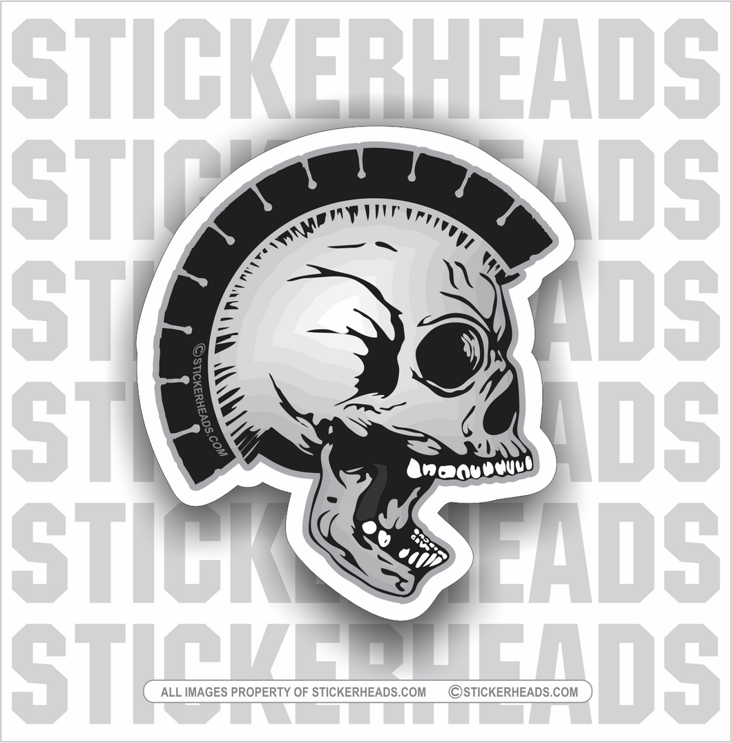 Diamond Blade Mohawk Skull - HAND HELD CORE DRILL - Directional Driller Drilling Boring Sticker
