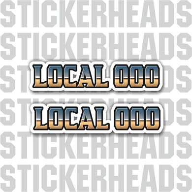 Old School Reflection style Text - 2 Stickers - make your own CUSTOM TEXT Sticker