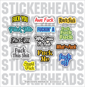 13 Words Of Fuck - FUCK Pack Stickers