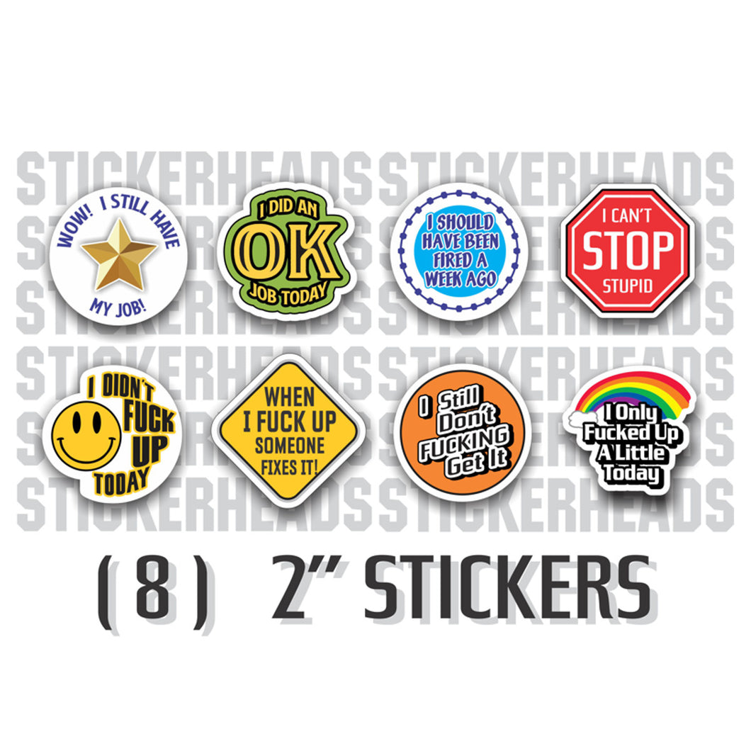 Funny Insensitive Incentives Pack #1 - Work Job Stickers
