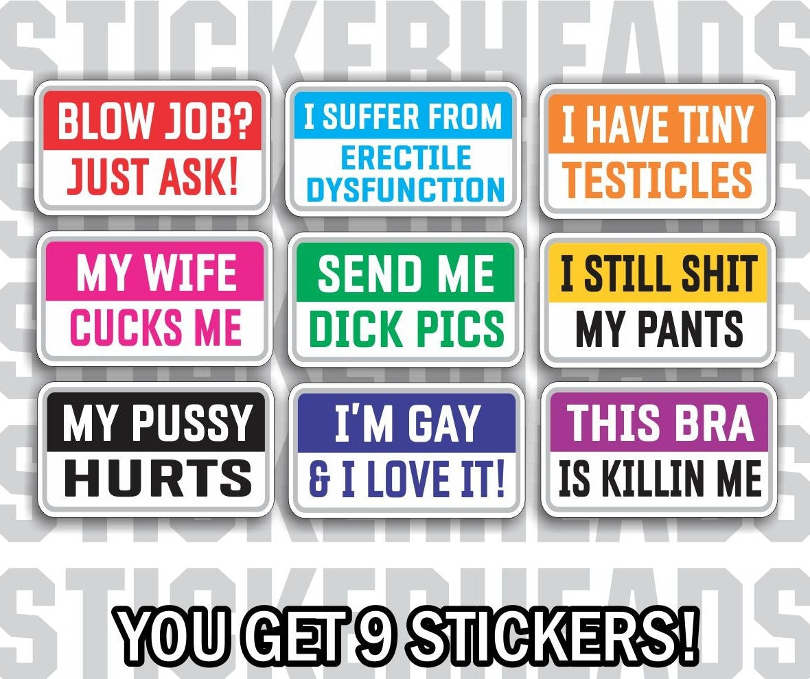 Funny Insensitive Incentives Pack #2 - Work Job Stickers