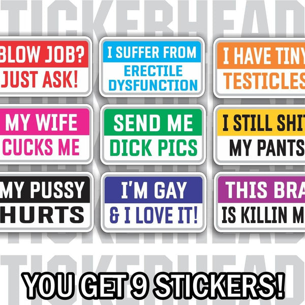 Funny Insensitive Incentives Pack #2 - Work Job Stickers