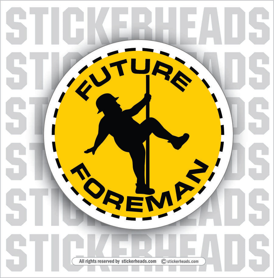 FUTURE FOREMAN - stripper pole dance Work Union Misc Funny Sticker