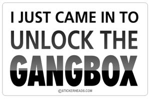 Unlock Gang Box - Work Job  - Sticker