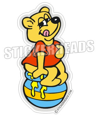 Honey Pot pooh Bear - Funny Sticker