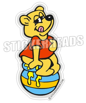 Honey Pot Bear - Funny Sticker