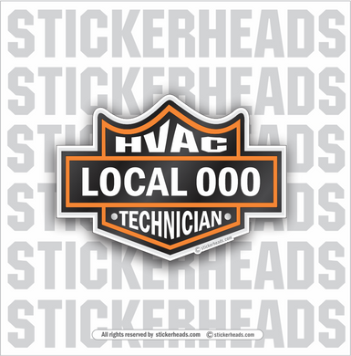 Biker Style HVAC Technician -  HVAC Sticker